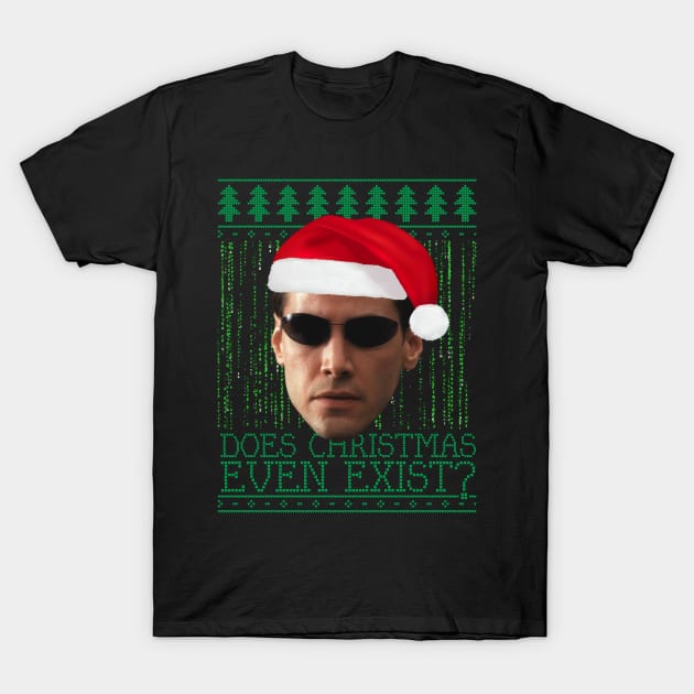Matrix Neo Christmas Knit T-Shirt by Rebus28